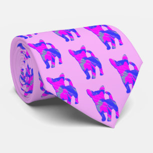 チワホアドッグピンクシルエットピンクネック ネクタイ