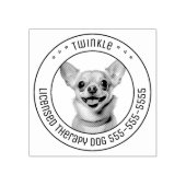 チワホアドッグフォトラウンド ラバースタンプ (インプリント)