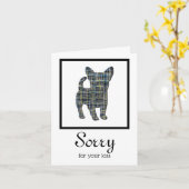 チワホアドッグペット同情カード カード (黄色い花)