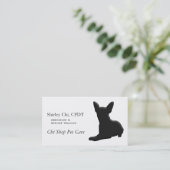 チワホアドッグペット3Dラインアート 名刺 (スタンド正面)