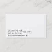 チワホアドッグペット3Dラインアート 名刺 (裏面)