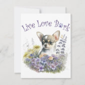 チワホアドッグママフローラ ノートカード (裏面)