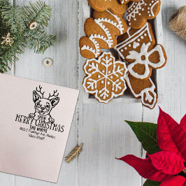 チワホアドッグメリークリスマス差出人住所 ラバースタンプ