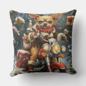 チワホアドッグ乗馬オートバイクリスマス クッション (裏面)