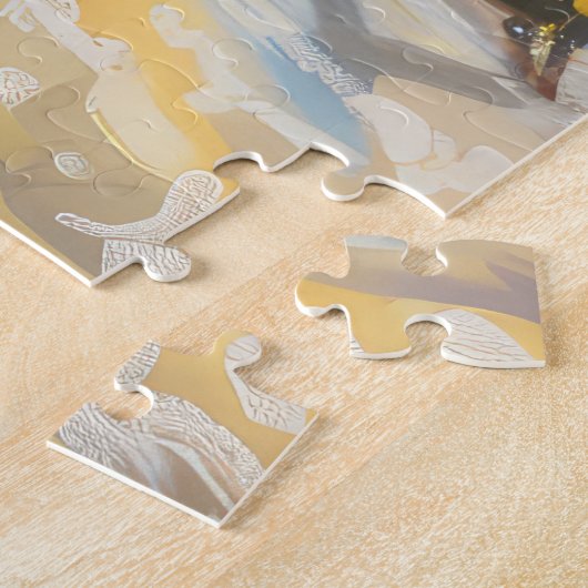 チワホアドッグ乗馬オートバイクリスマス ジグソーパズル (側面)