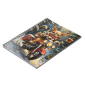 チワホアドッグ乗馬オートバイクリスマス ノートブック (左側)