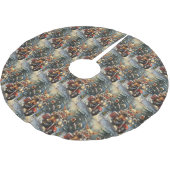 チワホアドッグ乗馬オートバイクリスマス ブラッシュドポリエステルツリースカート (アングル)