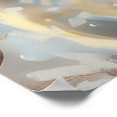 チワホアドッグ乗馬オートバイクリスマス ポスター (角)