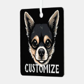 チワホアドッグ名前をカスタムするメモリアルクリスマス メタルオーナメント (正面左)