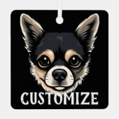 チワホアドッグ名前をカスタムするメモリアルクリスマス メタルオーナメント (裏面)