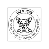 チワホアドッグ差出人住所ファミリー ラバースタンプ (インプリント)