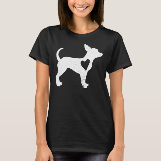 チワホアドッグ恋人 Tシャツ (正面)