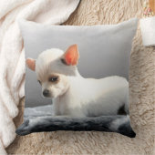 チワホアドッグ着席ドッグポートレートアー絵画トズ クッション (ブランケット)