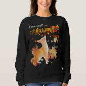 チワホアドッグ私はBrの秋の踊りの匂いを嗅ぐことができる スウェットシャツ (正面)