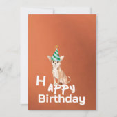 チワホアドッグ誕生日パーティーの招待 (正面)