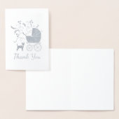 チワホアドッグ赤ちゃんシャワーブルーボーイ 箔カード (ディスプレー)