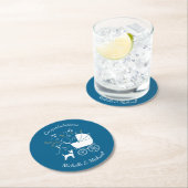 チワホアドッグ赤ちゃんシャワー ラウンドペーパーコースター (インサイチュ)