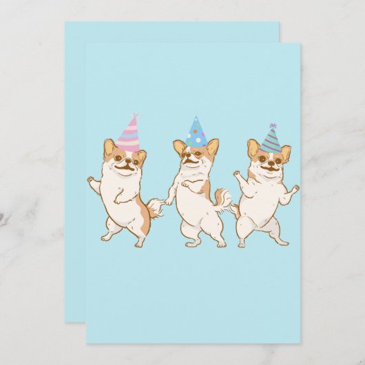 チワホアドッグ踊りパーティー シーズンカード (正面/裏面)