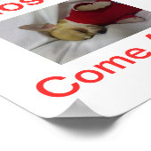 チワホアドッグ閉じた看板スリープ ポスター (角)