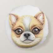 チワホアドッグ3D インスパイア ラウンドクッション (裏面)