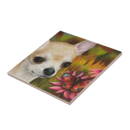 チワホアドッグ85蝶 タイル (側面)