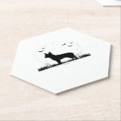 チワホアドッグ – ハロウィンムーンシルエットクラシック ペーパーコースター (アングル)