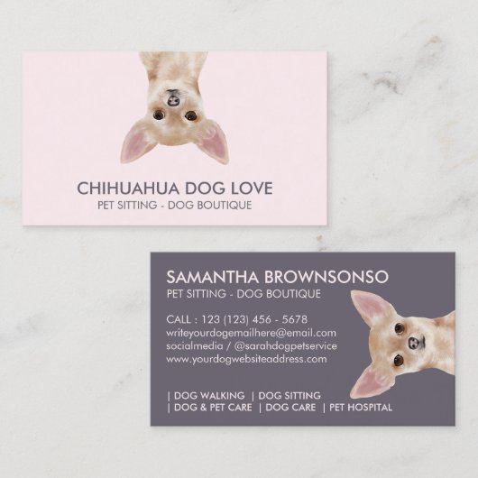 チワホアドッグ 名刺 (正面/裏面)