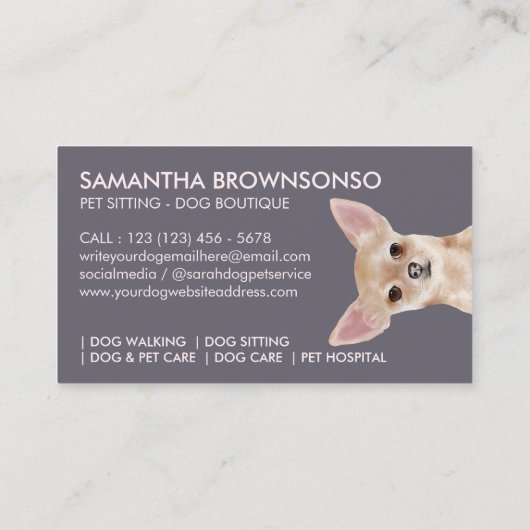 チワホアドッグ 名刺 (裏面)