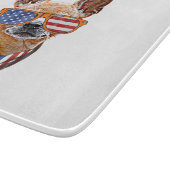 チワホアドッグUSAアメリカ独立7月4日 カッティングボード (角)