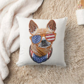 チワホアドッグUSAアメリカ独立7月4日 クッション (ブランケット)