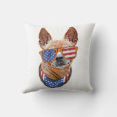 チワホアドッグUSAアメリカ独立7月4日 クッション (裏面)