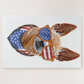 チワホアドッグUSAアメリカ独立7月4日 ジグソーパズル (横)