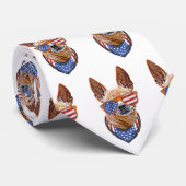 チワホアドッグUSAアメリカ独立7月4日 ネクタイ (ロール)