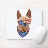 チワホアドッグUSAアメリカ独立7月4日 マウスパッド (マウス)