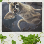 チワホアハロウィンホラー キッチンタオル (折り畳み)