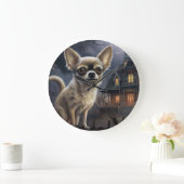 チワホアハロウィンホラー ラージ壁時計 (ホーム)