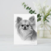 チワホアハンドペ絵を描ットポートレート ポストカード (スタンド正面)