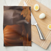 チワホアパピーオータムデライトカボチャ キッチンタオル (四つ折り)