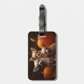 チワホアパピーオータムデライトカボチャ ラゲッジタグ (裏面縦)