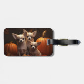 チワホアパピーオータムデライトカボチャ ラゲッジタグ (裏面横)