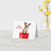 チワホアパピークリスマスカード カード (黄色い花)