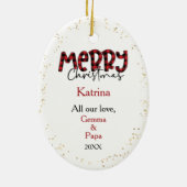 チワホアパピークリスマスホリー セラミックオーナメント (裏面)