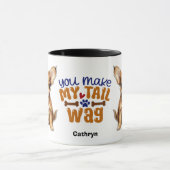 チワホアパピードッグあなたが私の尾を泣かせる マグカップ (中央)