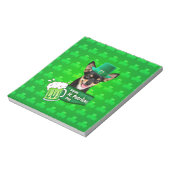 チワホアパピードッグセントパトリックの日グリーンクローバー ノートパッド (回転)
