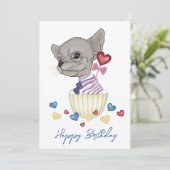 チワホアパピーハッピーバースデー 招待状 (スタンド正面)