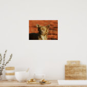 チワホアパピーヘッドショット ポスター (キッチン)