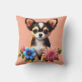 チワホアパピー装飾花 クッション (裏面)