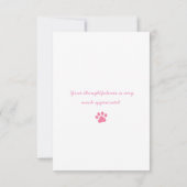 チワホアピンクセーターサンキューカード サンキューカード (裏面)