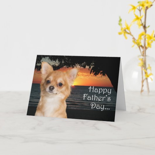 チワホアファー父のデイカード カード (黄色い花)