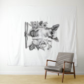 チワホアブックコーヒーティー読ズ タペストリー (インサイチュ(横))